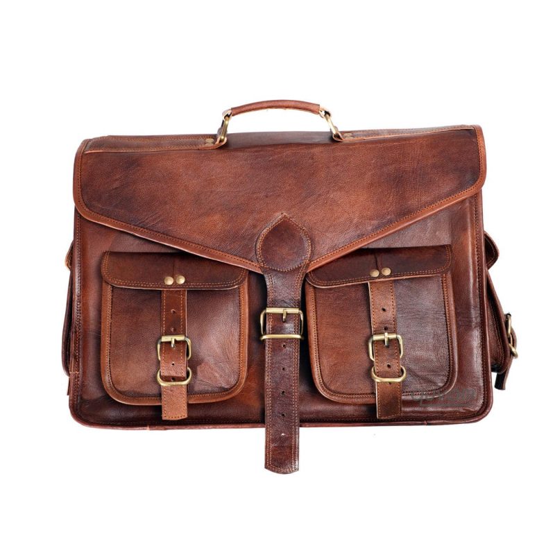 Daftar Multi Pocket Leather Messenger Bag/Briefcase – Quvom.com