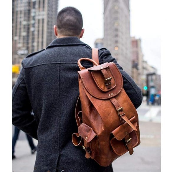 The Explorer Leather Rucksack Backpack – Quvom.com