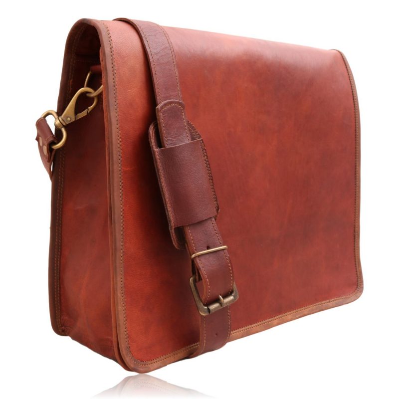 Classic Deluxe Leather Full Flap Shoulder Messenger Bag