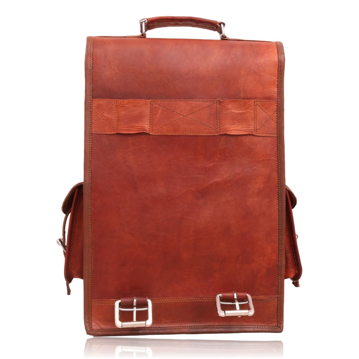 Classic Vintage Leather 2 in 1 Backpack Messenger Bag