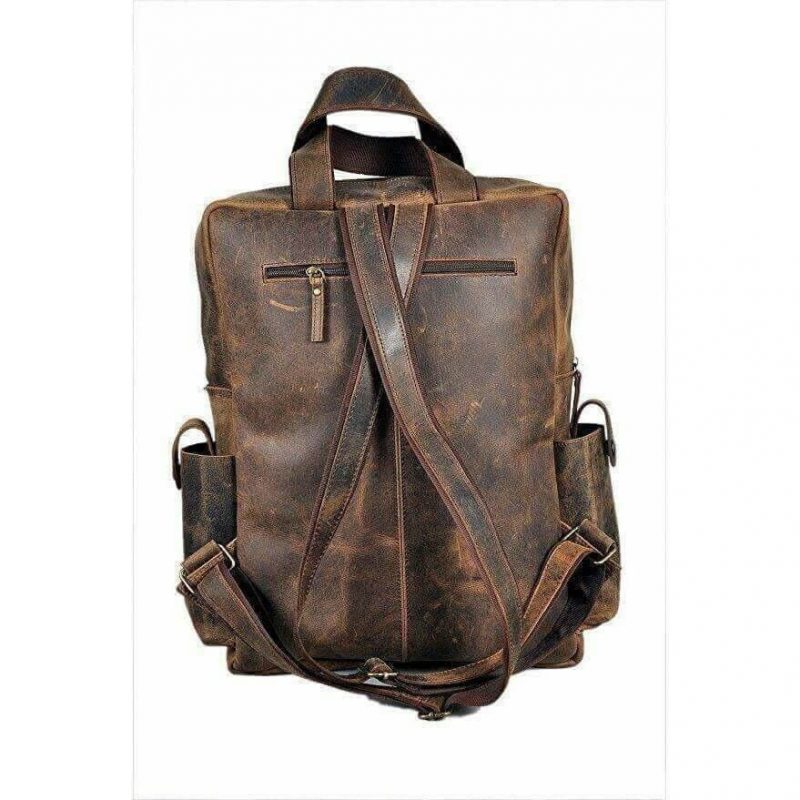 The Companion Hunter Leather Rustic Backpack