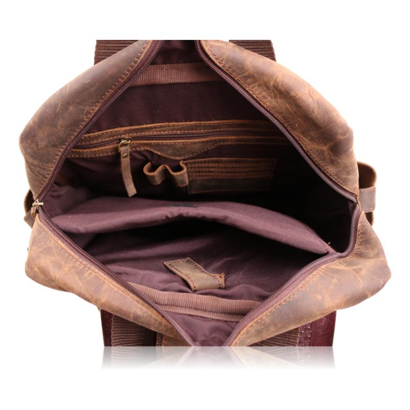 The Companion Hunter Leather Rustic Backpack