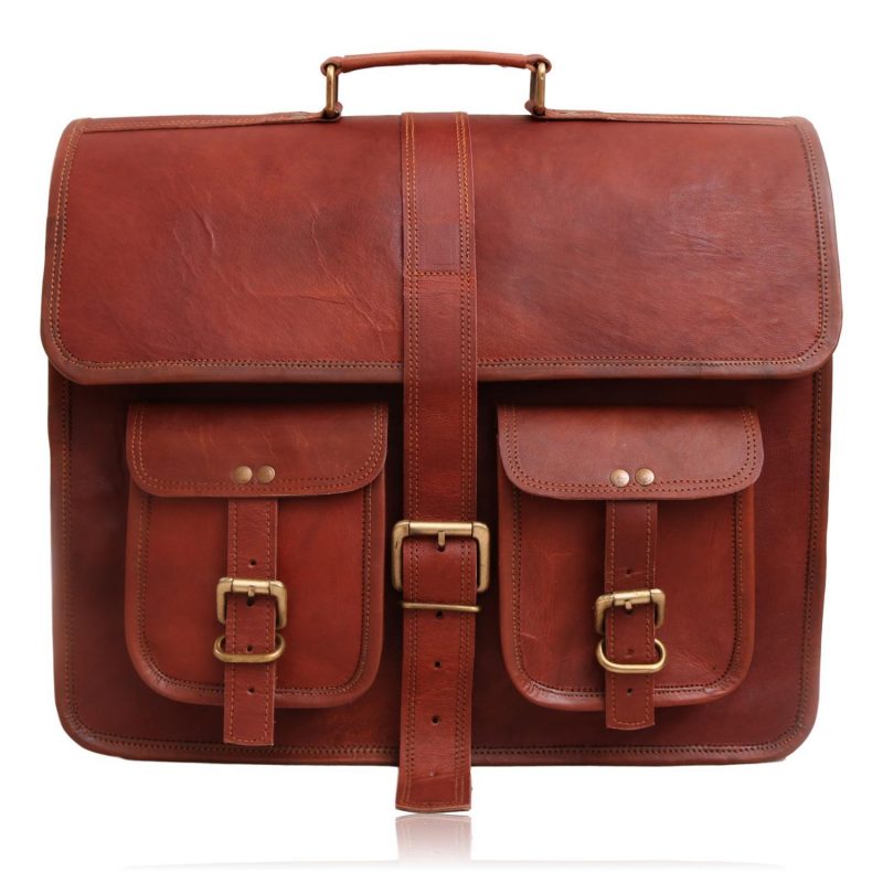 Denver Leather Belt Briefcase Messenger Bag