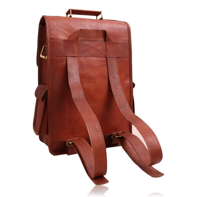 Ethan Vintage 2 in 1 Leather Backpack Messenger Bag