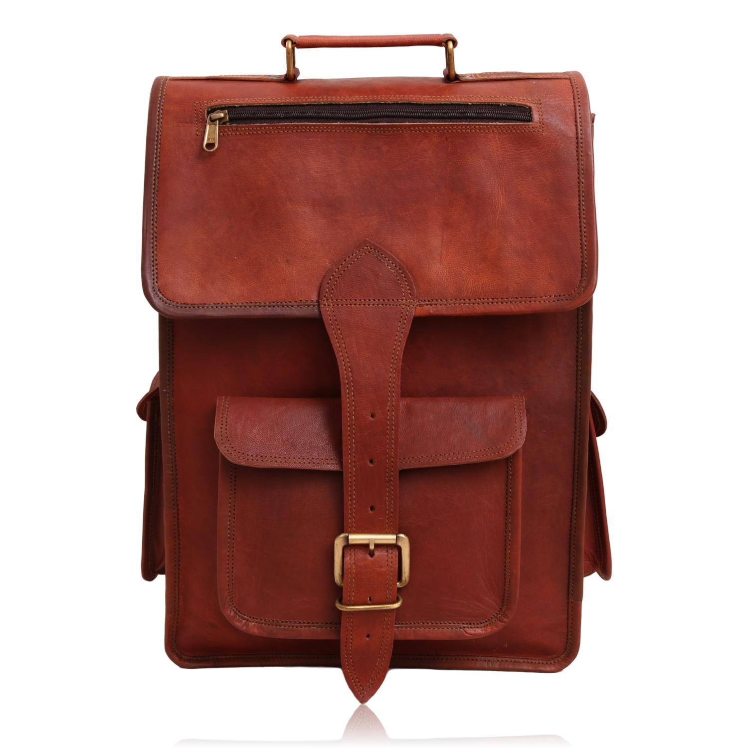 Ethan Vintage 2 in 1 Leather Backpack Messenger Bag – Quvom.com