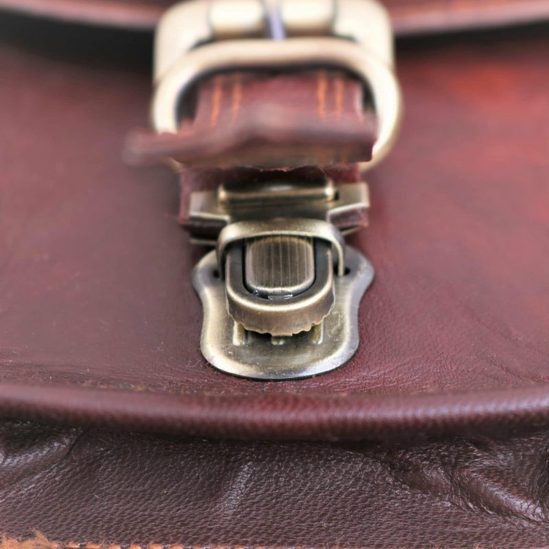Vintage Leather Multi Pocket Camera Messenger Bag