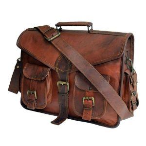 Daftar Multi Pocket Leather Briefcase Messenger Bag