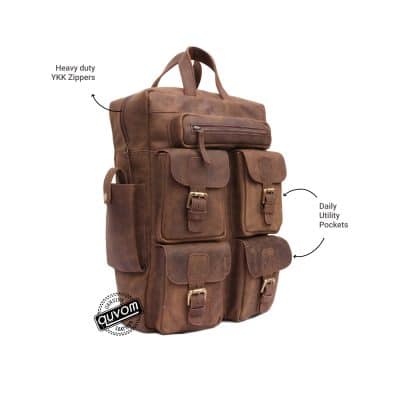The Companion Hunter Leather Rustic Backpack – Quvom.com